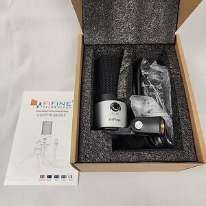 FIFINE USB Recording Microphone K669B Series | Metal, Silver | Open Box